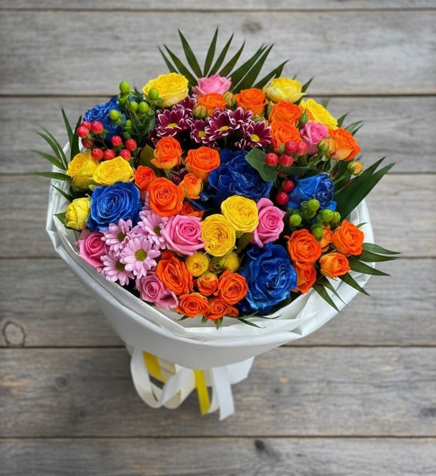 Букет цветов из: Розы и Хризантемы в Терезе