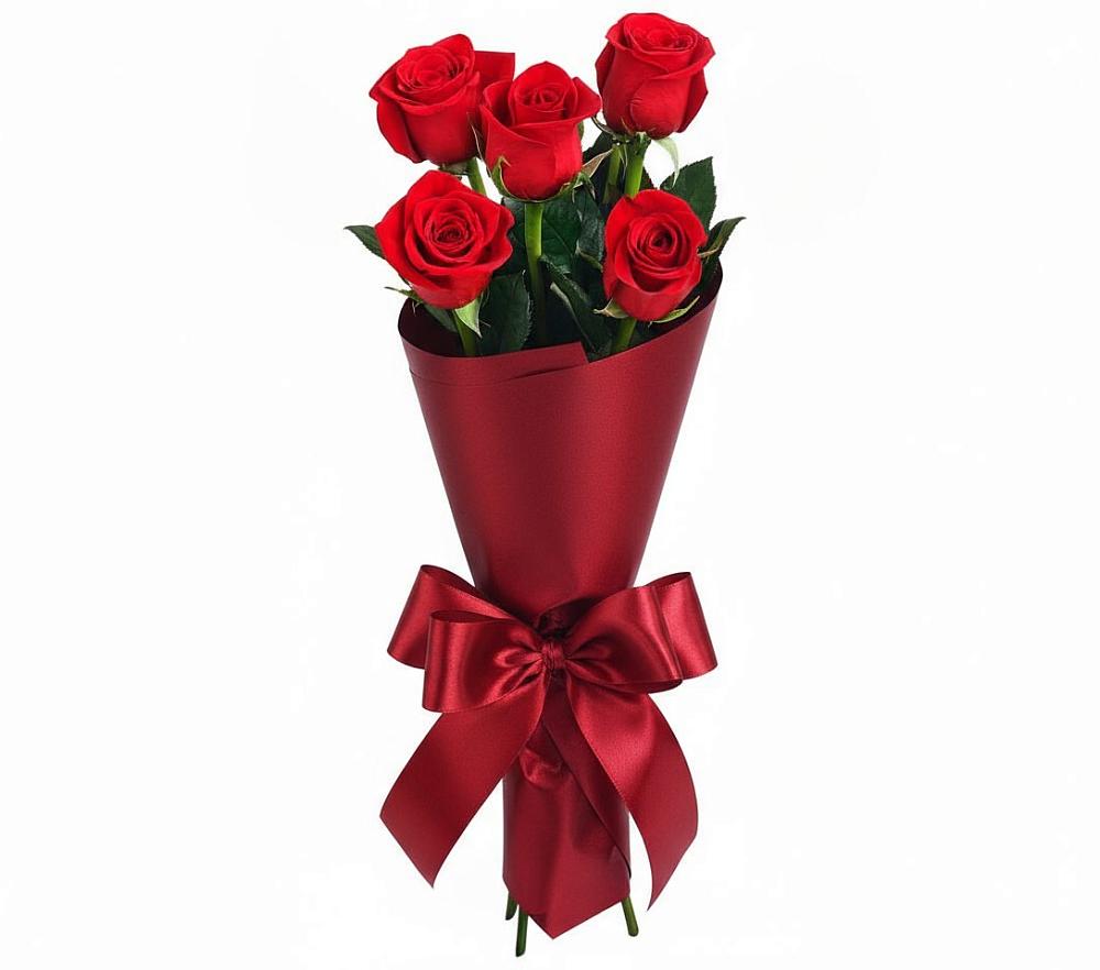 Букет 5 Красных роз Эдлесс Лав в Терезе