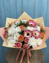 Букет цветов из:  Розы, Герберы и Хризантемы в Терезе