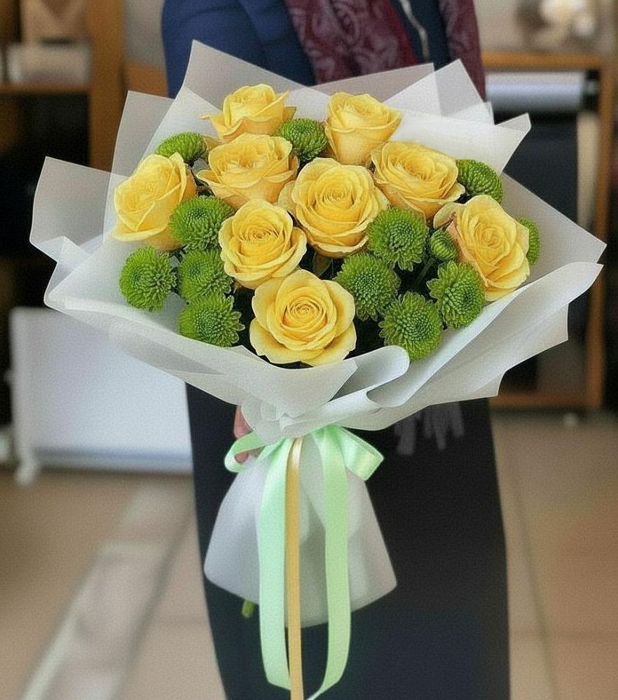 Букет цветов из: Хризантемы и Розы в Терезе