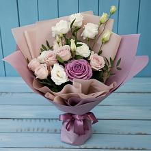Букет цветов из:  Розы и Лизиантусы #REPLACE_PRED# Терезе