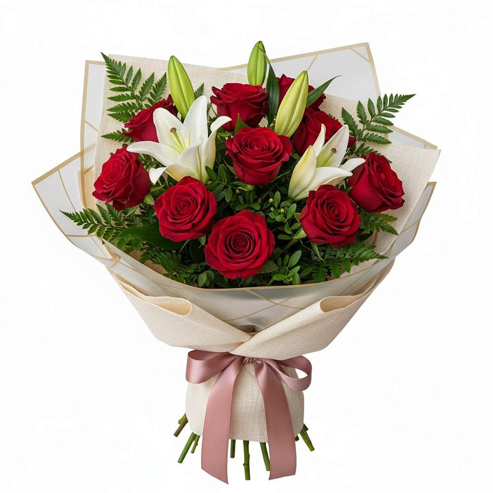 Букет цветов из: Лилии и Розы в Терезе