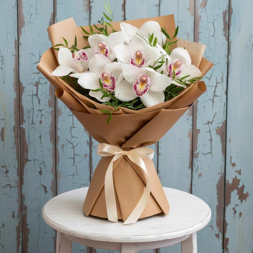 Букет цветов из: Орхидеи и Розы в Терезе