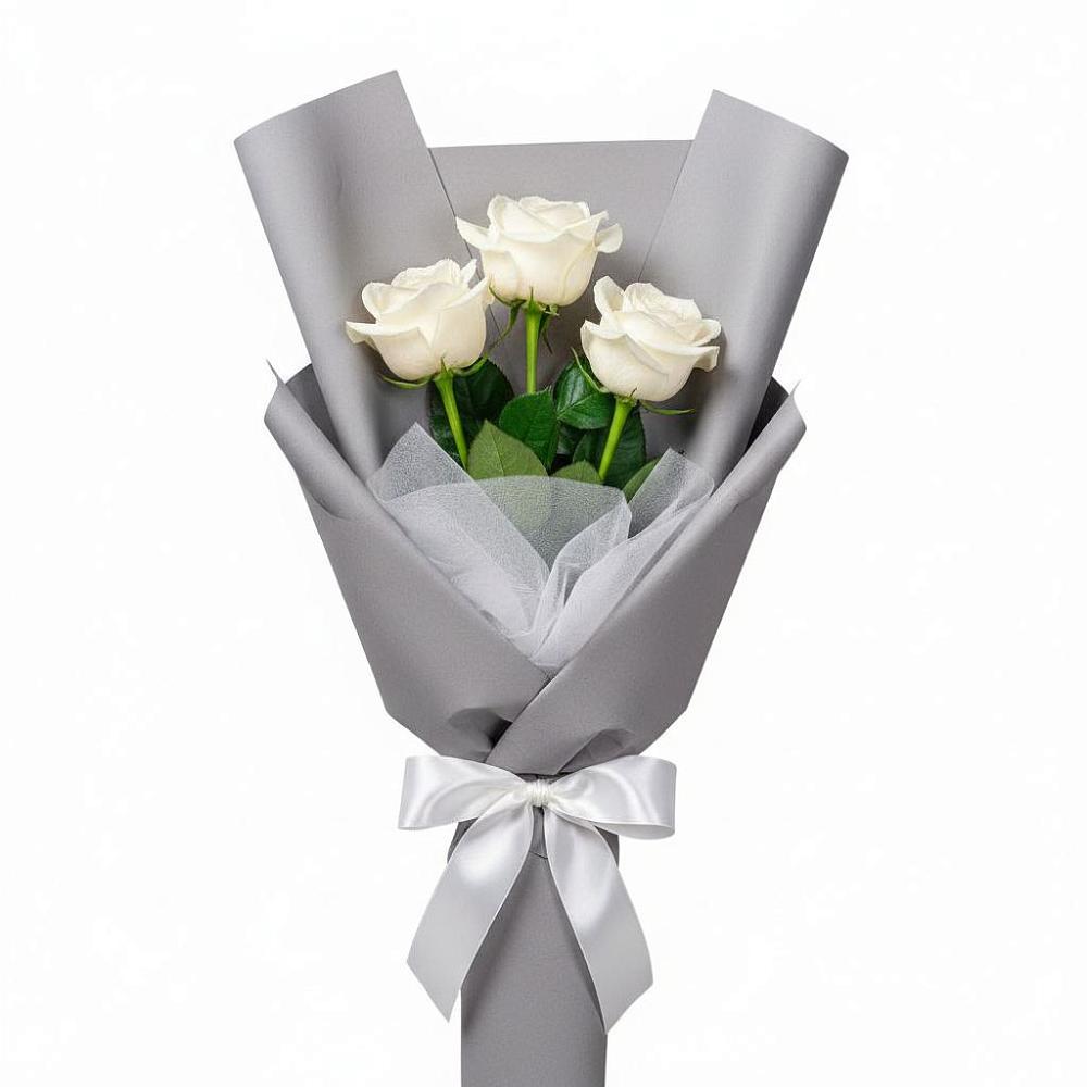 Букет 3 белые розы в Терезе