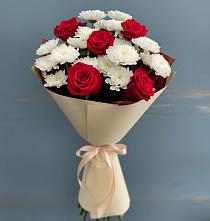 Букет цветов из:  Розы и Хризантемы #REPLACE_PRED# Терезе