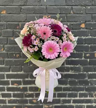 Букет цветов из:  Герберы и Хризантемы в Терезе
