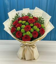 Букет цветов из:  Розы и Хризантемы #REPLACE_PRED# Терезе