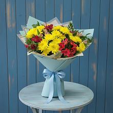 Букет цветов из:  Альстромерии и Хризантемы #REPLACE_PRED# Терезе
