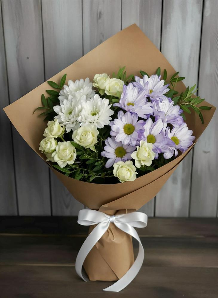 Букет цветов из: Хризантемы и Розы в Терезе