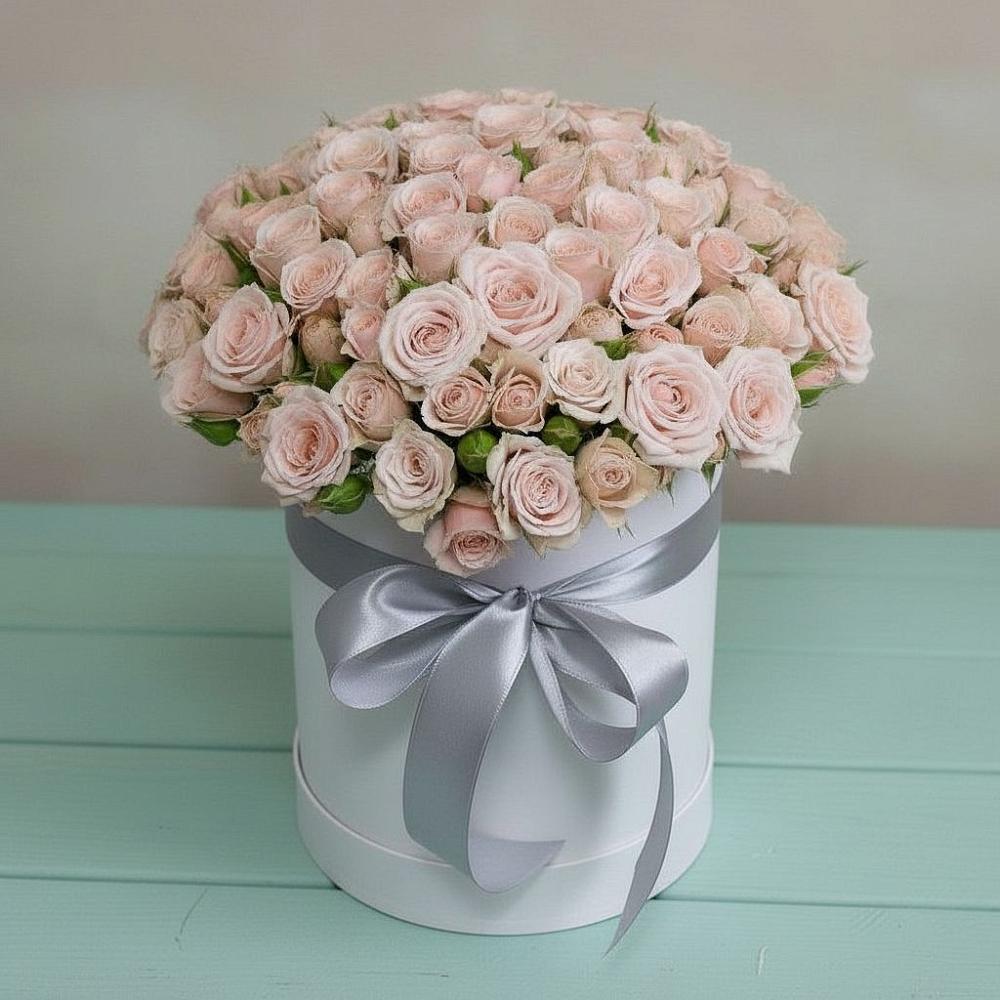 Цветочная композиция из Розы в шляпной коробке в Терезе